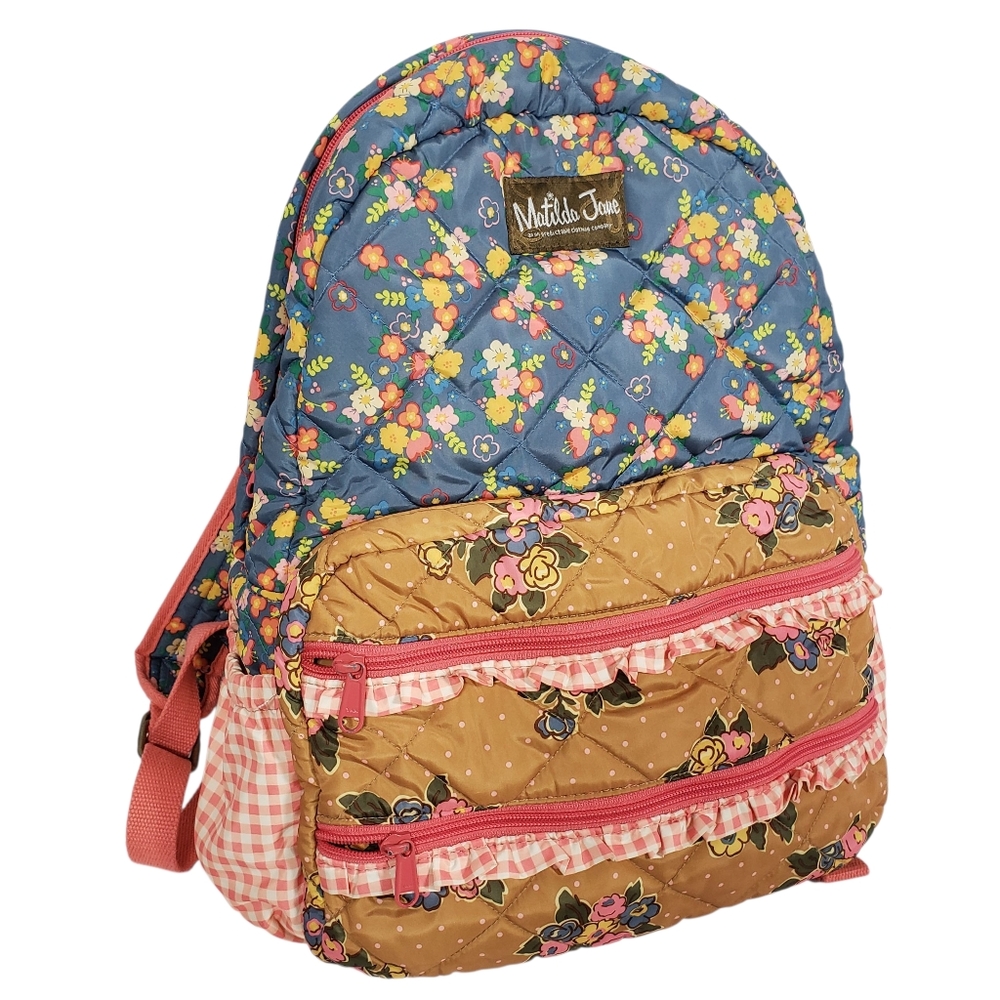 Matilda Jane Floral Quilted Backpack with Ruffles - Picture 3 of 7